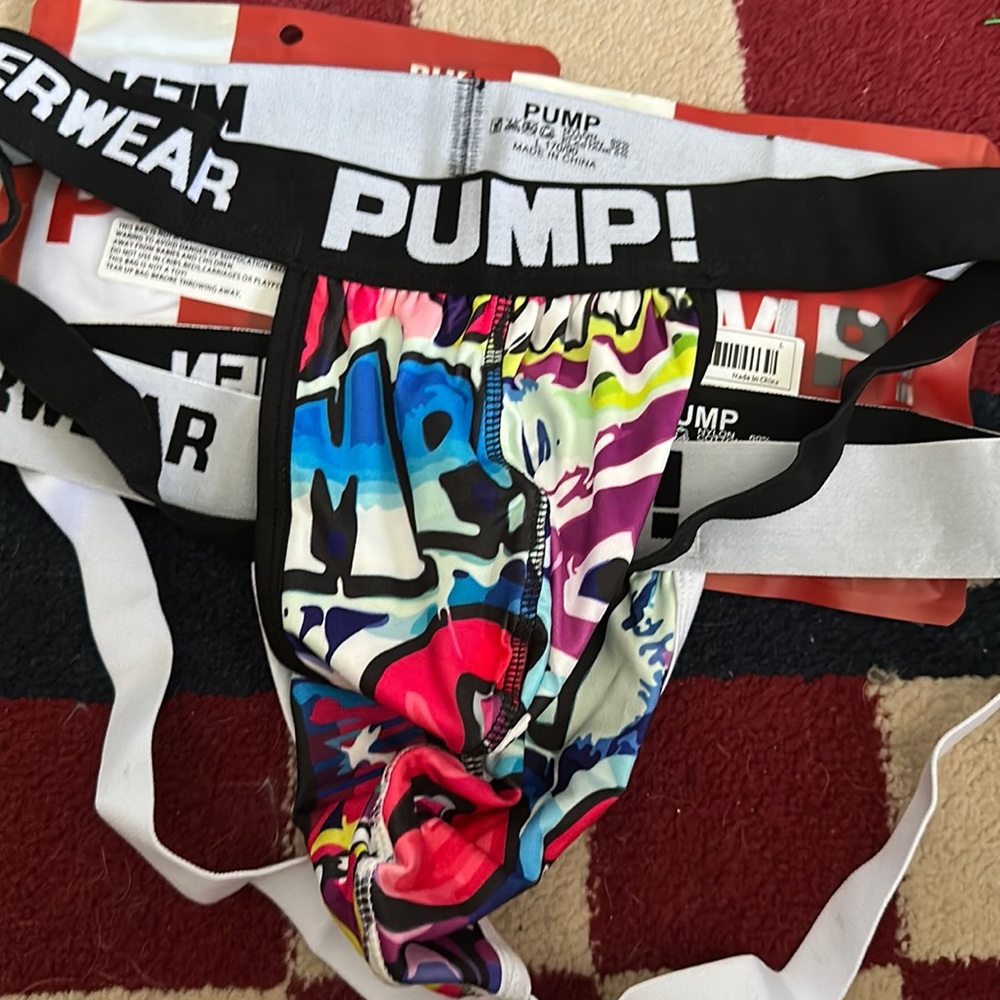 Men’s colorful pump jockstrap jock